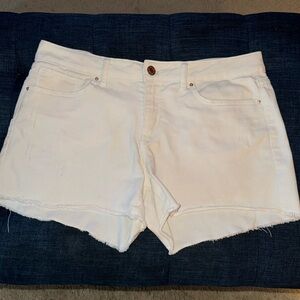 White jean shorts